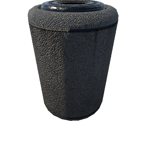 Concrete Trash Can 4